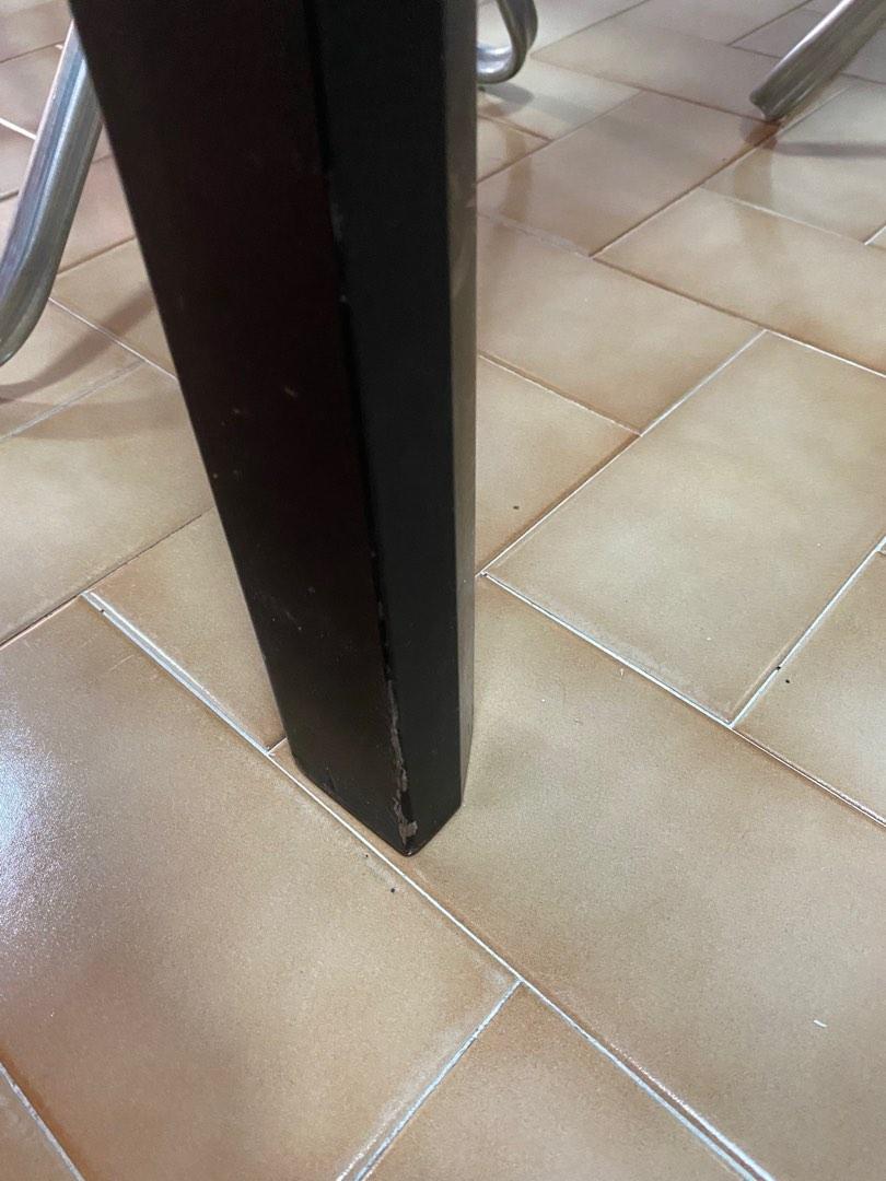 Glass top dining table (no chairs), Furniture & Home Living, Furniture