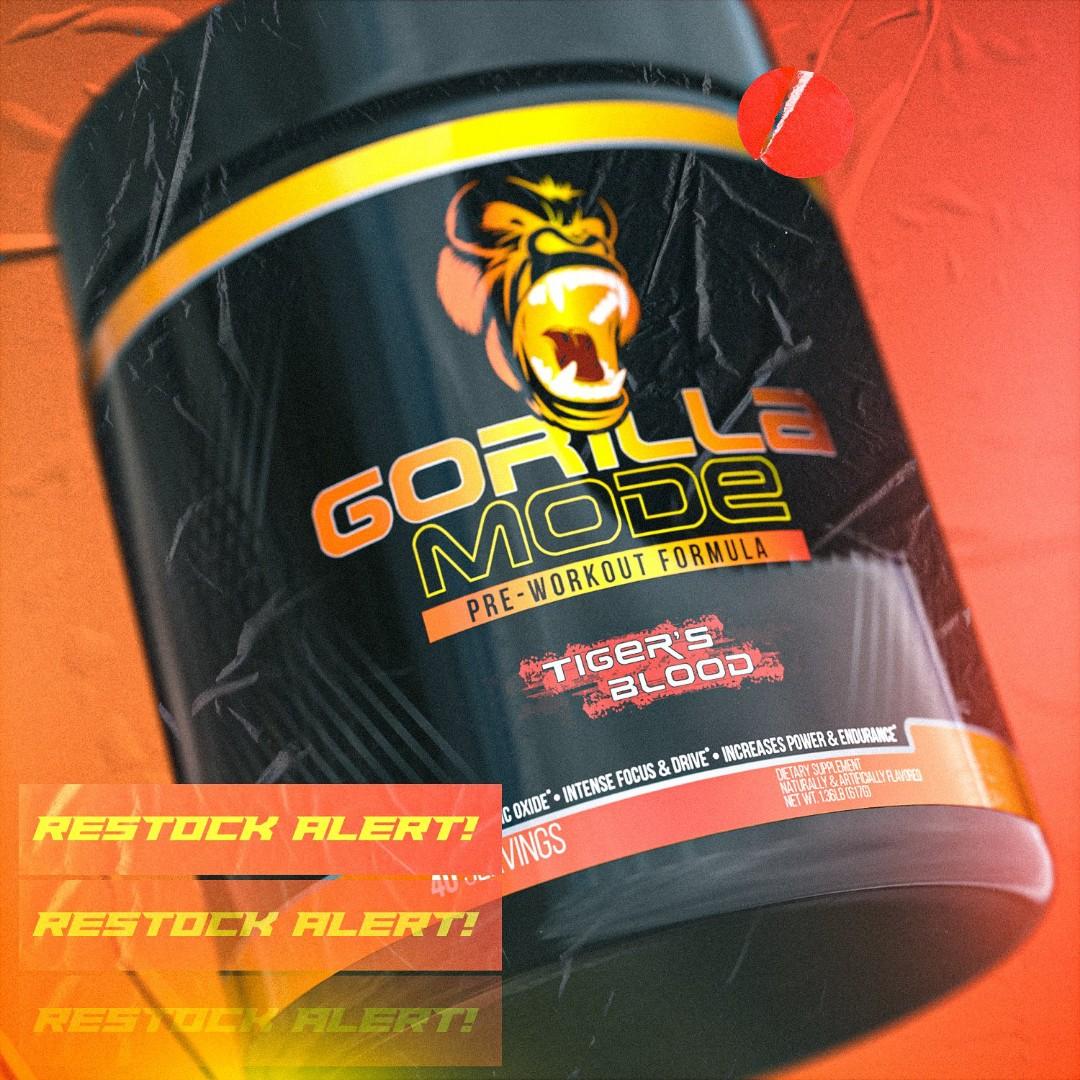GORILLA MODE PRE WORKOUT TIGER BLOOD, Health & Nutrition, Health