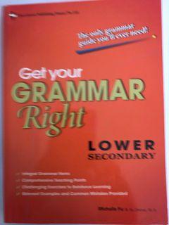 Grammar bk (lower sec) and magazine prefect tense up to O level     tense