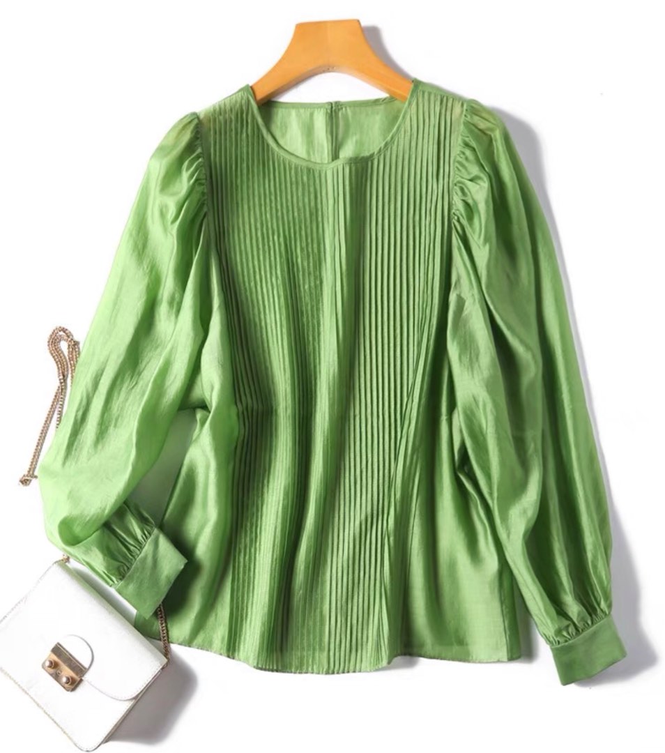 Light Green Silk Cotton Blouse Material main image 0