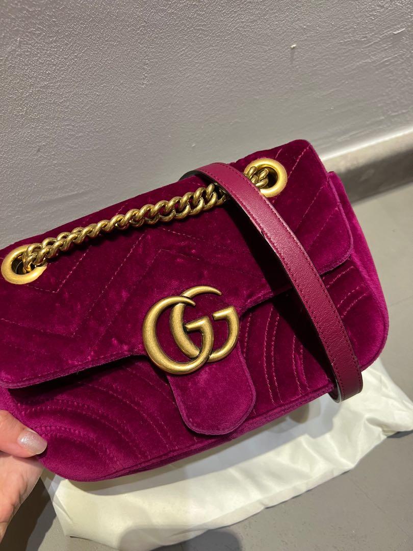 Gucci marmont shop velvet raspberry