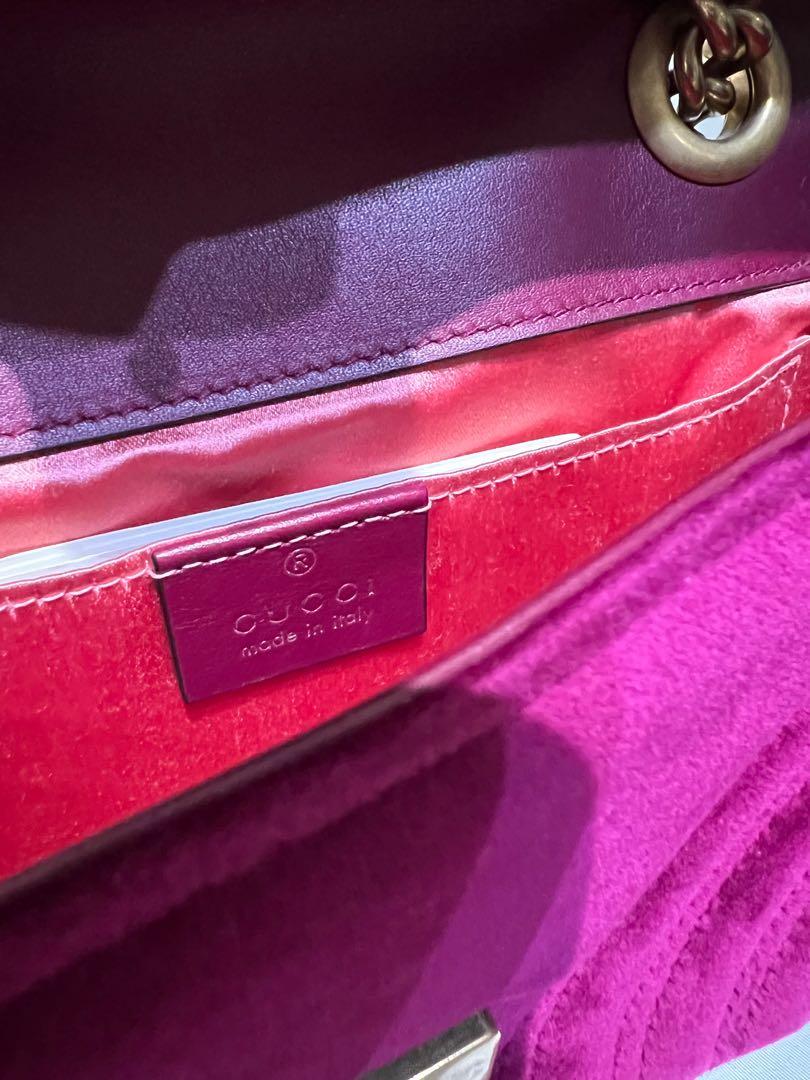 Purple velvet best sale gucci bag