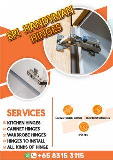 Hinges Handyman Replacement / Hinges Repair / Door Hinges / Wardrobe Hinges / Cupboard Hinges /