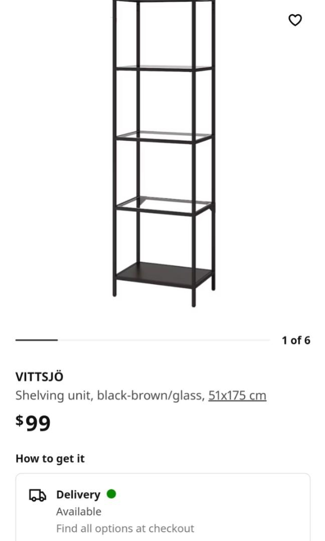 IKEA black shelf, Furniture & Home Living, Furniture, Shelves,