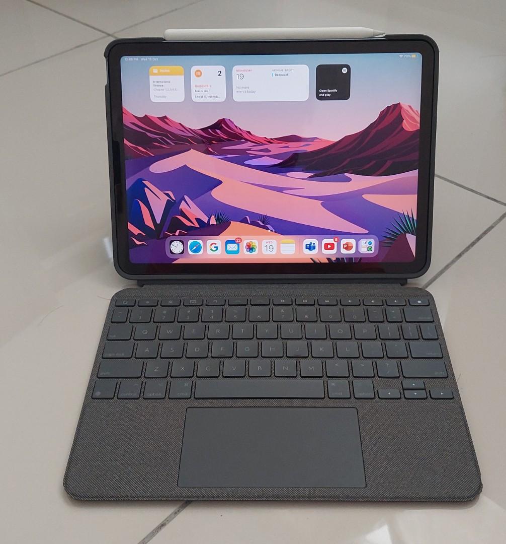 Apple Ipad air 4th , + logitech combo touch + apple pencil 2, Mobile