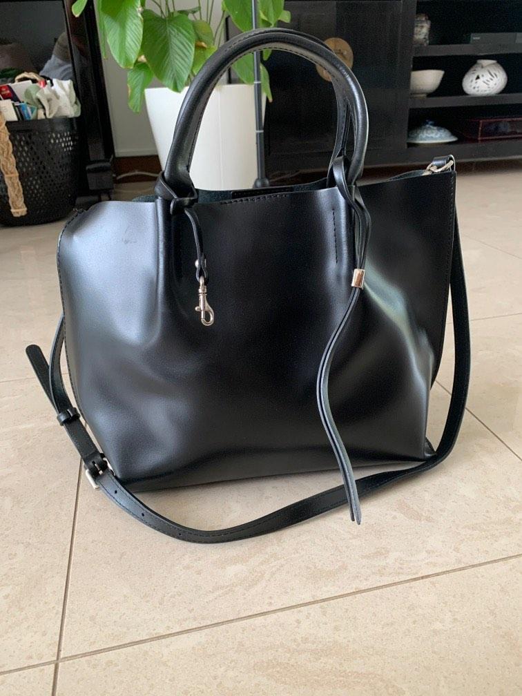 Gianni Chiarini leather black tote bag