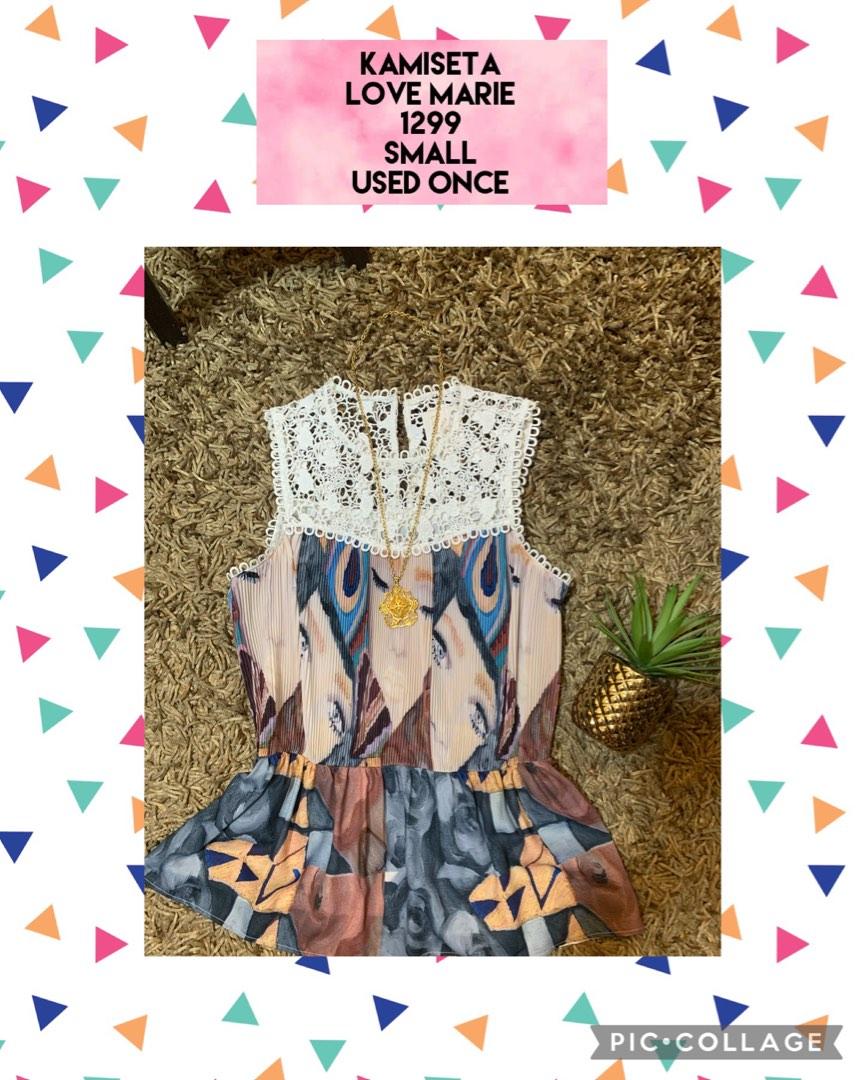 Kamiseta Love Marie (Category: Blouses) located in Rizal. Submitted by AALUCIA (Listing ID 1191625377, Image 1). Description: Love Marie by Kamiseta Used once Small Mop gcash Mod jnt.