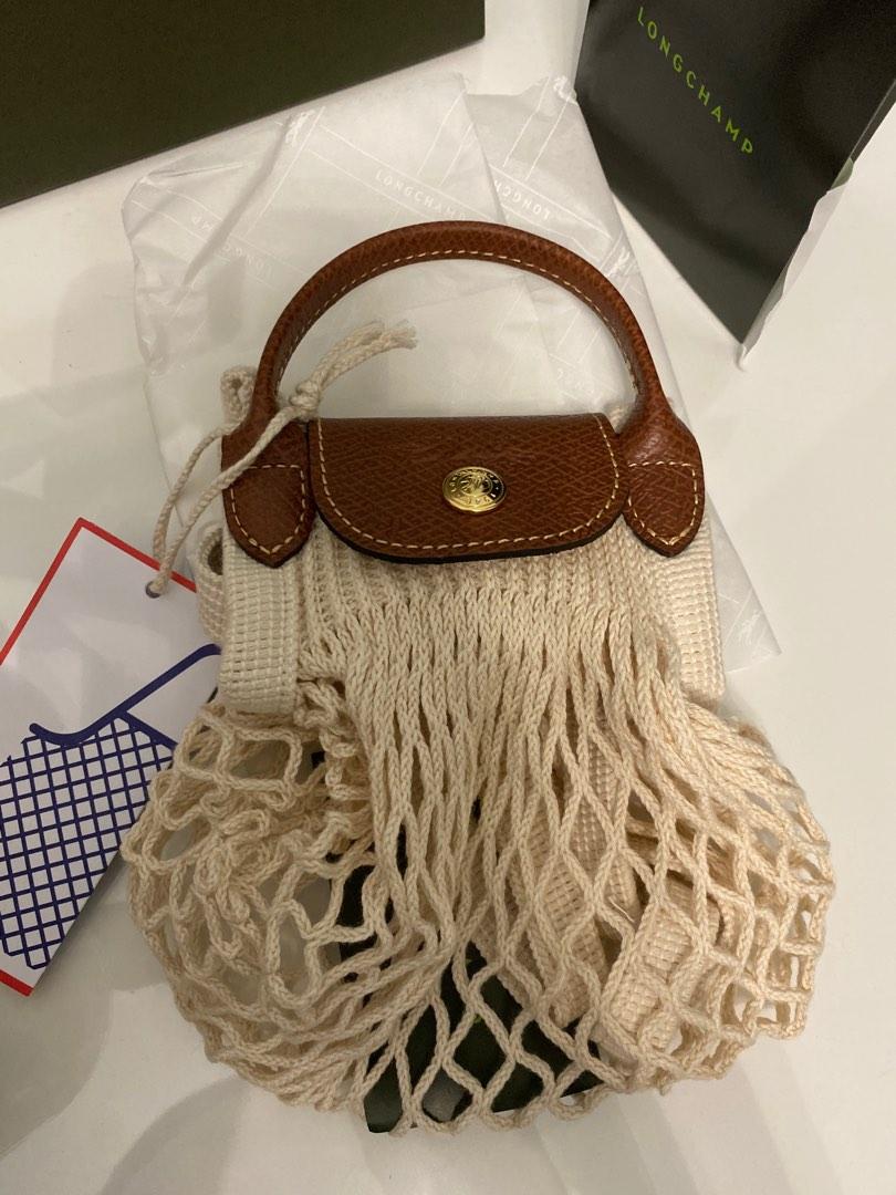 LONGCHAMP LE PLIAGE FILET Crossbody bag XS Beige, 名牌, 手袋及銀包 Carousell