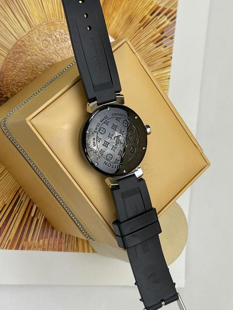 Excellent LV Louis Vuitton Q113K Tambour GMT Automatic Men's Watch SWISS box
