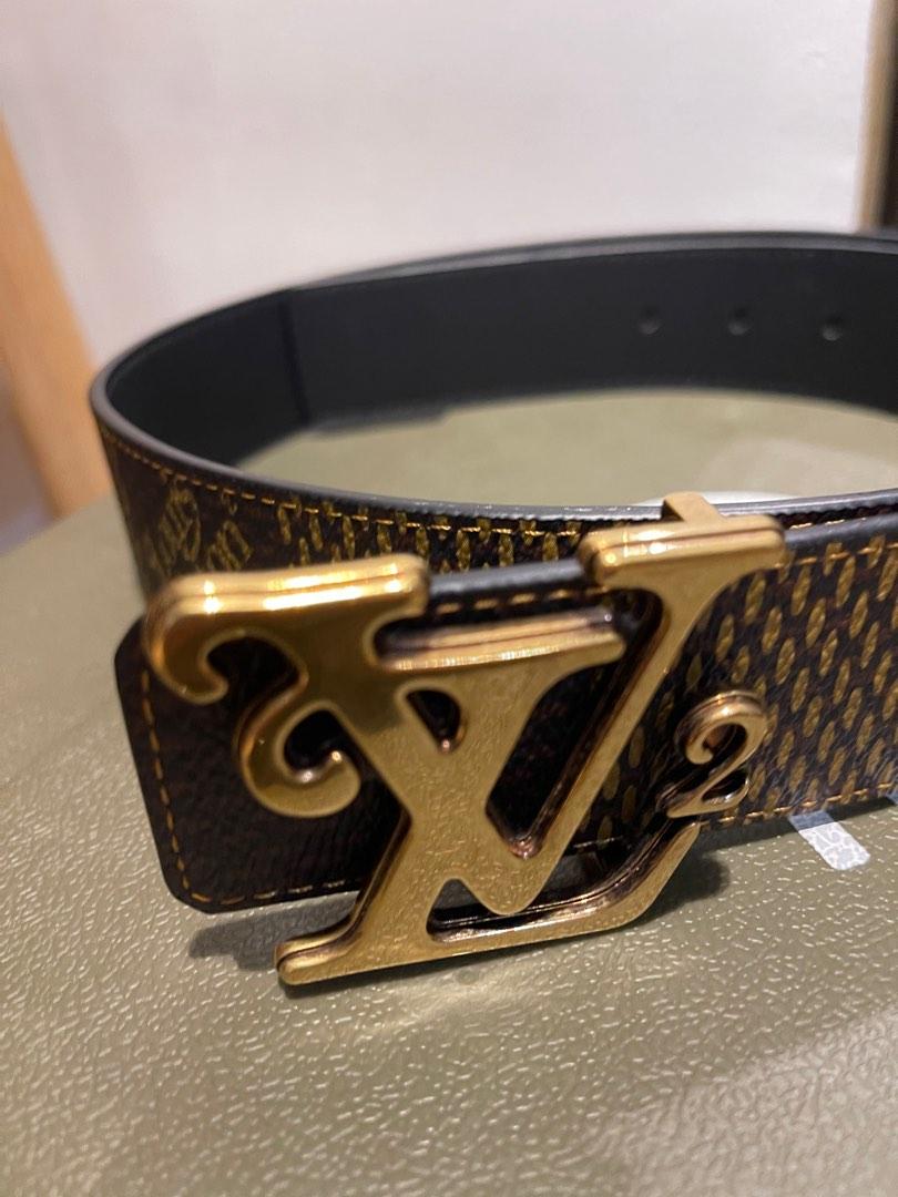 Louis Vuitton x Nigo Squared Reversible Belt Damier Ebene Giant 40MM Brown  in Coated Canvas with Gold-tone - US