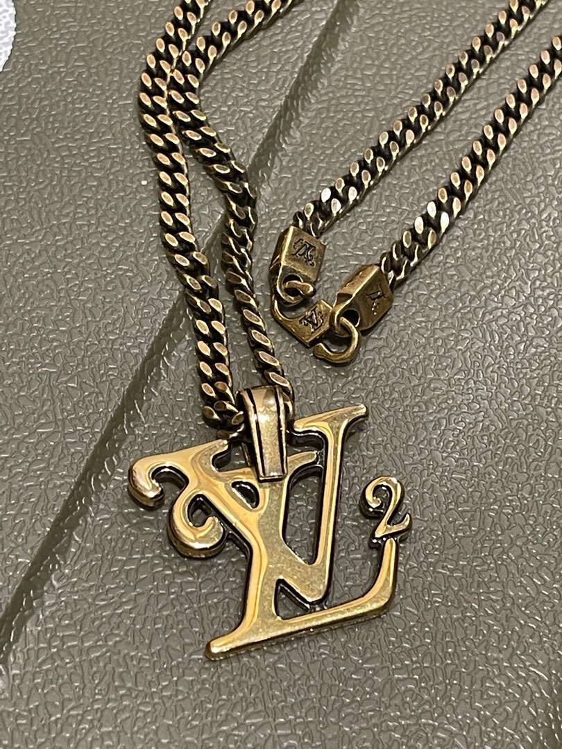 Louis Vuitton x Nigo Squared Logo Pendant Necklace