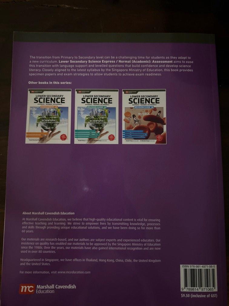 Lower sec Science Assessment 1B, Hobbies & Toys, Books & Magazines ...