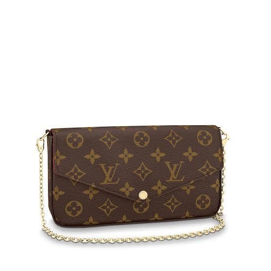 LV Felicie Pochette Brown, Luxury, Bags & Wallets on Carousell