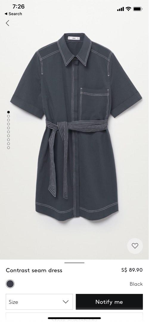 Mango contrast seam dress sales