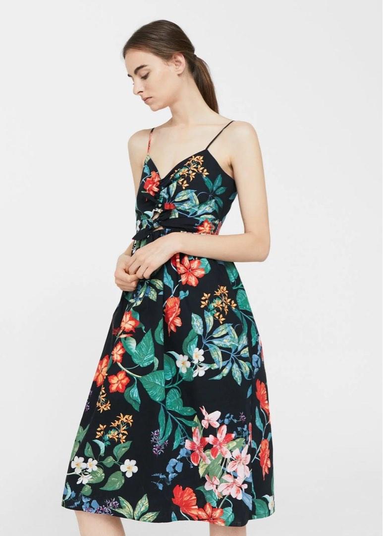 Mango tropical dress hot sale