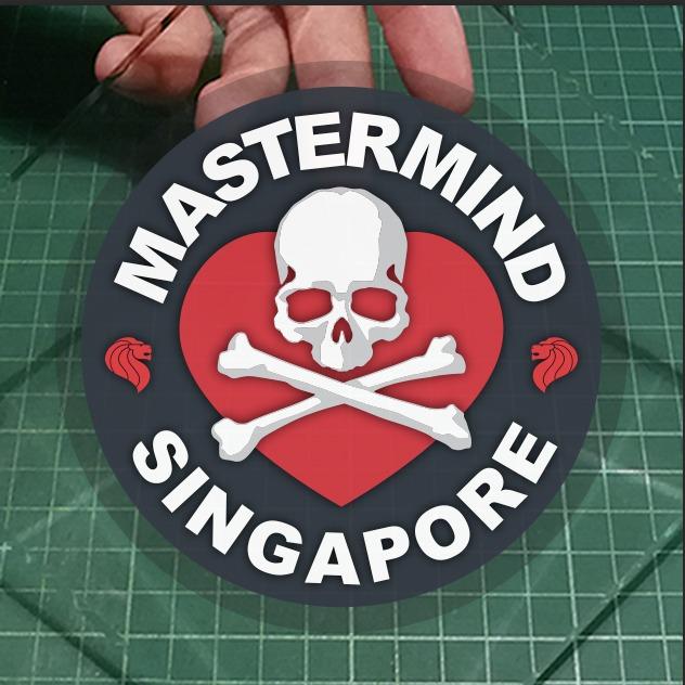 MASTERMIND SINGAPORE Static Cling Car Windscreen Decals . 11cm diameter