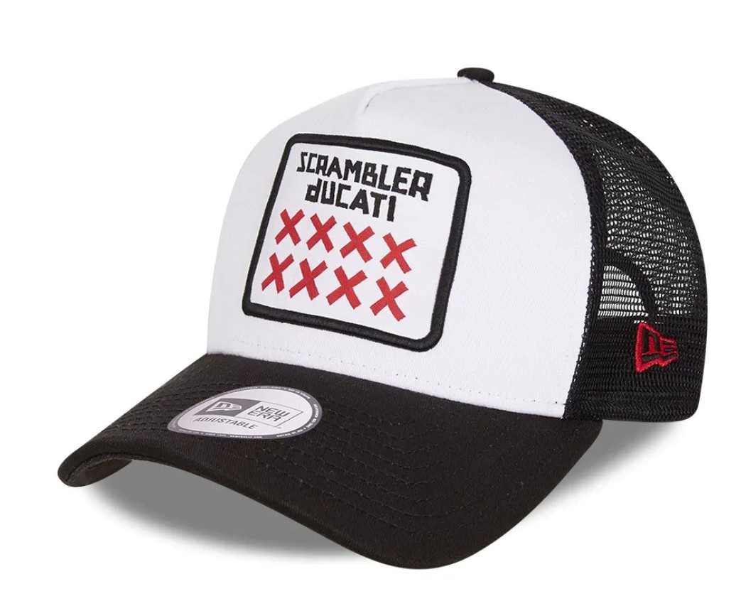New Era x Scrambler Ducati Trucker Cap Men s Fashion Watches Accessories Cap Hats on Carousell