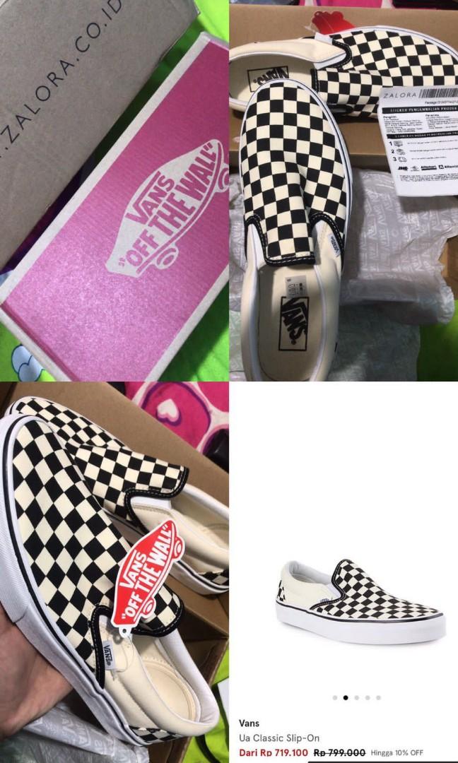 NEW VANS SLIP ON CHECKERBOARD original zalora uk 42