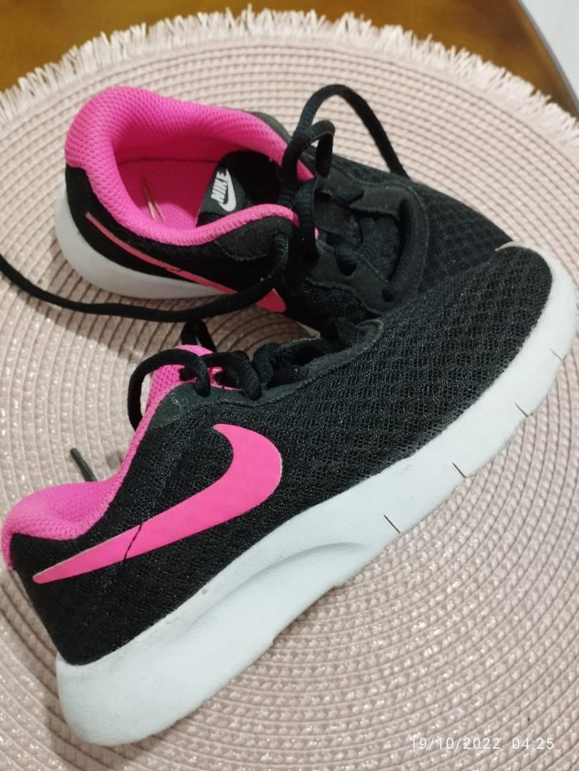 Nike Tanjun Preschool 818385 061 White Black Pink Size 11C Shoes