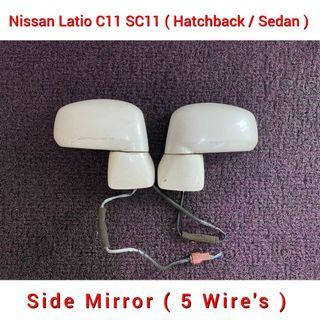 Nissan Latio C11 SC11 ( Hatch Back / Sedan ) Side Mirror ( 5 Wires ) / Door Side Mirrors / Cermin Sisi Kereta