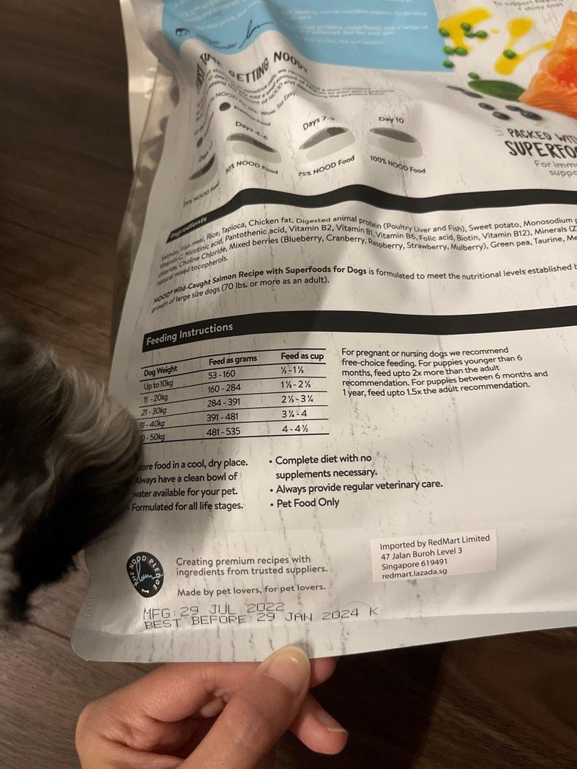 NOOD Dog Dry Food Kibbles Salmon 3kg, Pet Supplies, Pet Food on Carousell