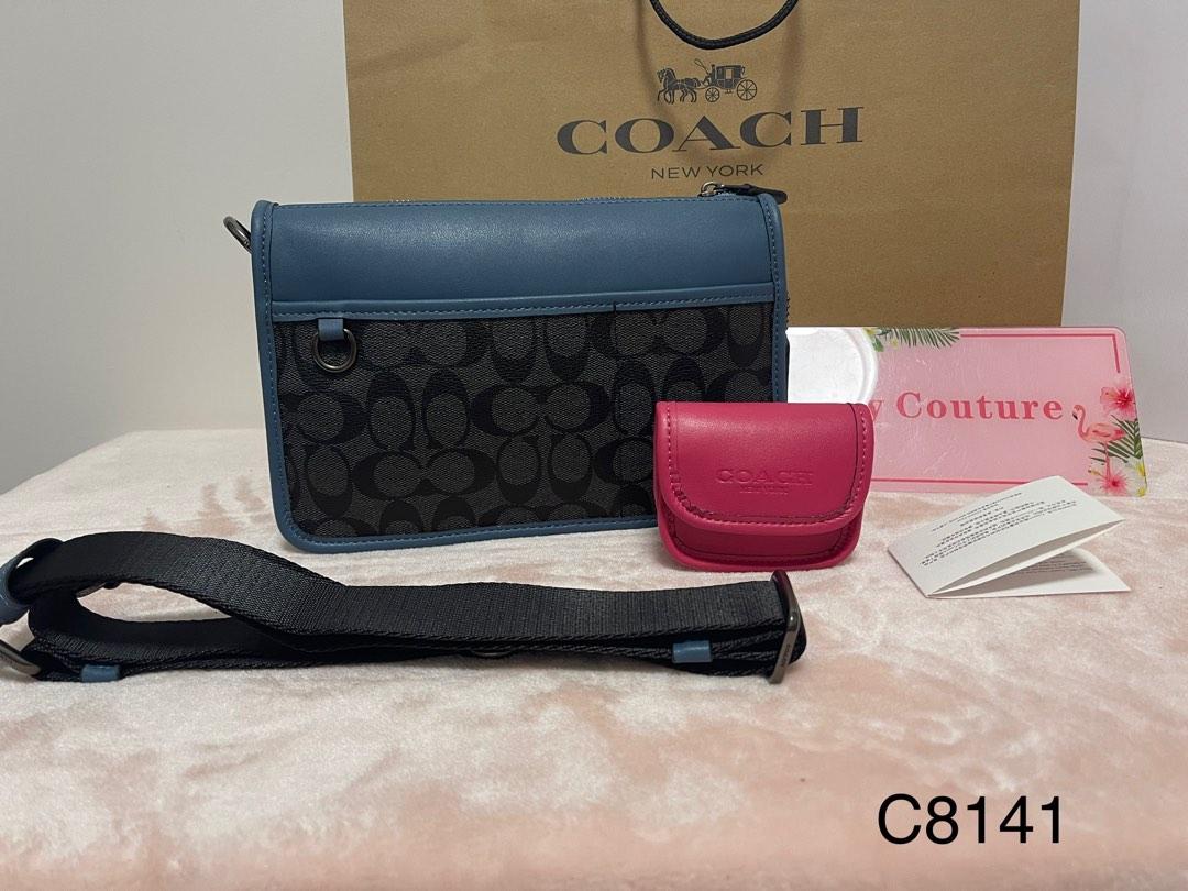 Original coach C8141 men 2 in 1 messenger bag
