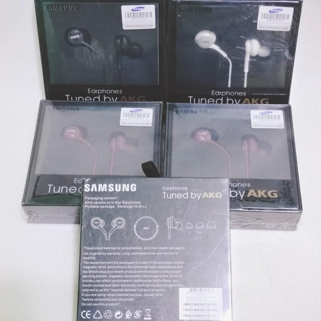 Original Samsung AKG Headset (Category: Earphones) located in Paranaque City. Submitted by audioaddict0517 (Listing ID 1191501674, Image 1). Description: Pricelist 😉 3.55 MM jack - 550 pesos Type C - 650 pesos.