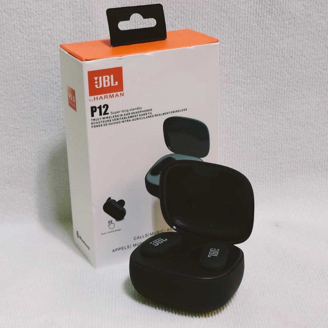 P12 Bluetooth Headset (Category: Earphones) located in Paranaque City. Submitted by audioaddict0517 (Listing ID 1191497222, Image 3). Description: Model: P12 Bluetooth version: 5.0 + EDR [ultra low power consumption] Frequency: 2.4GHz Transmission distance: about 10 meters Battery capacity: 50 MA/H Standby time: If you wear 1 earplug, it takes about 100 hours; if you open both earplugs at the same time, it takes 60 hours Continuous working time: 