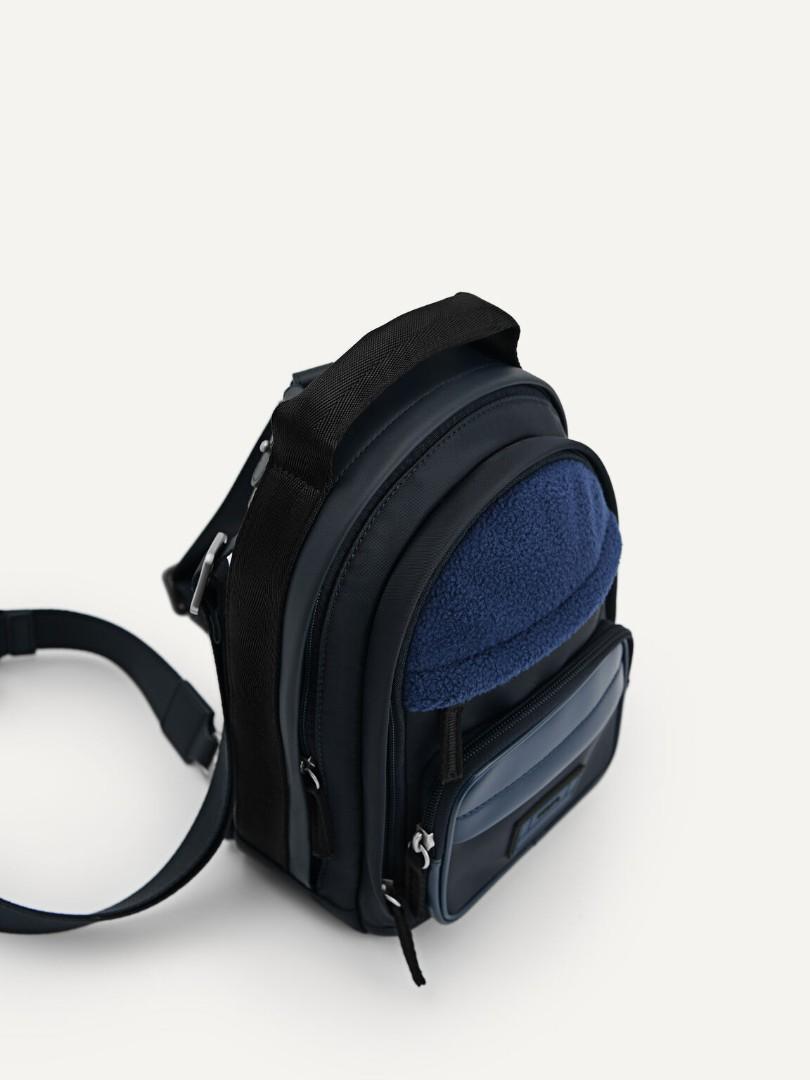 PEDRO - Ready for weekend with a twist of mini backpack? This Two-Way Faux  Fur Mini Backpack is rendered in a cool navy tone, and conceived with  nylon, microfiber and faux fur. #