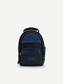 Pedro Two-Way Faux Fur Mini Backpack - Navy
