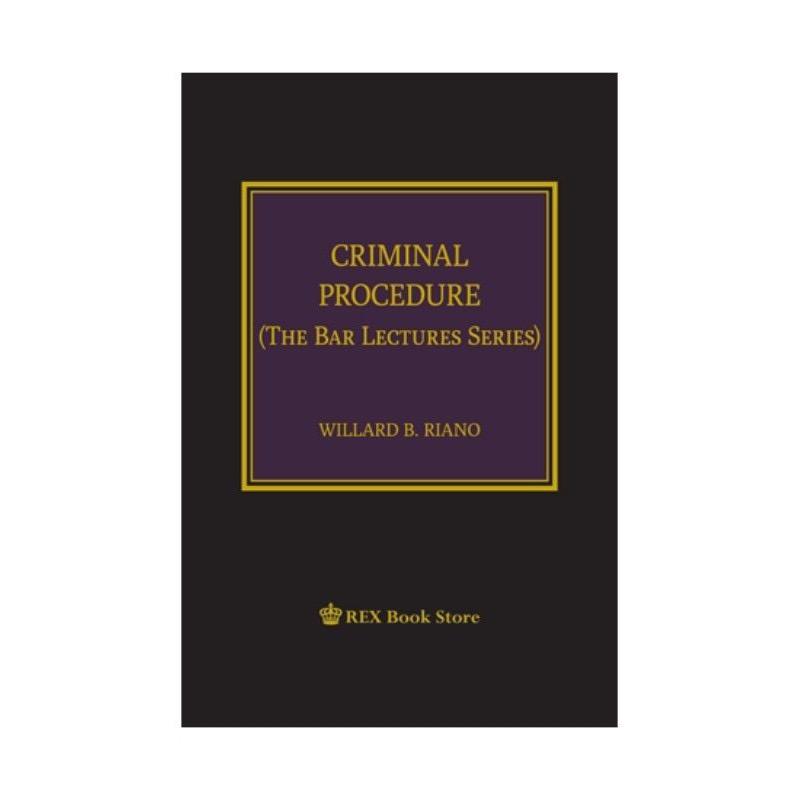 PHILIPPINE LAW BOOKS Criminal Procedure (The Bar Lecture Series