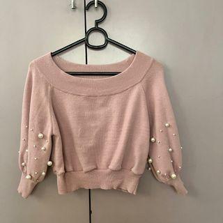 Pink Crop Sweater