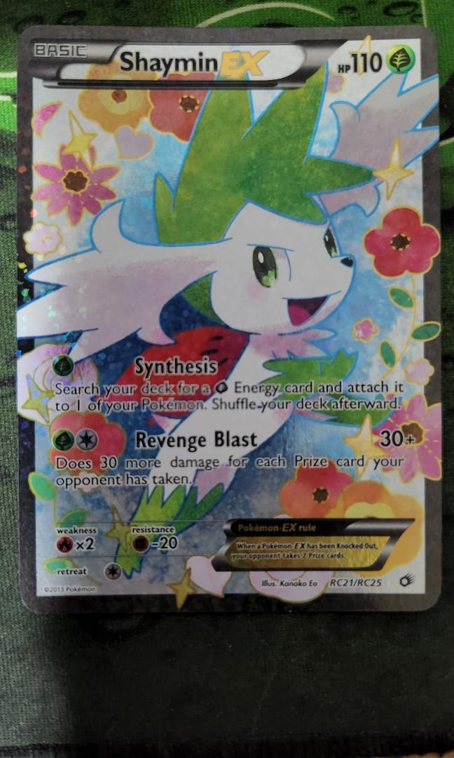 POKEMON SHAYMIN EX RC21/RC25 Full Art RADIANT COLLECTION Legendary  Treasures.