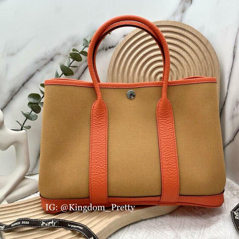 Hermes garden party 30 canvas, Luxury, Bags & Wallets on Carousell