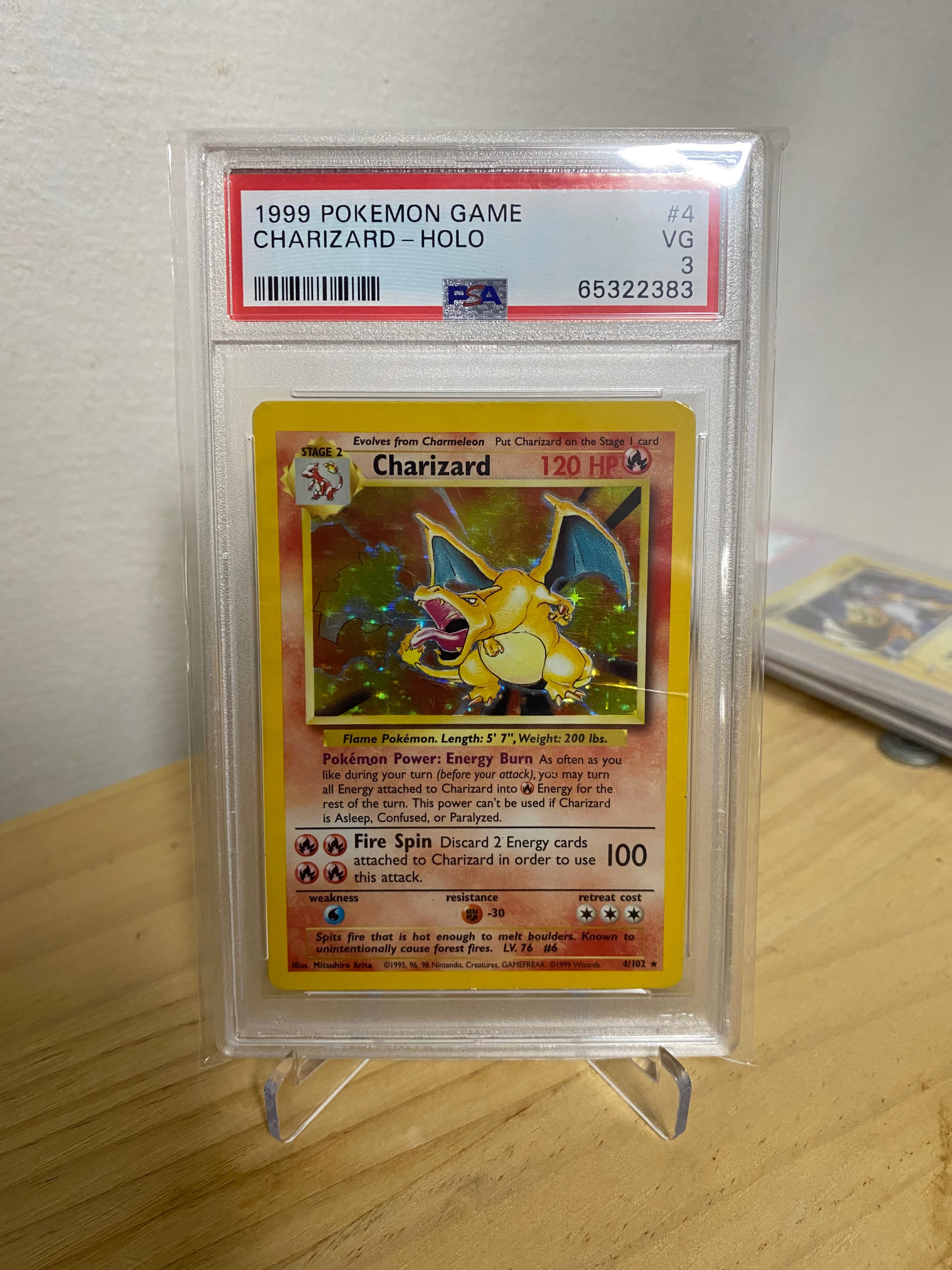 PSA 3 Base Set Charizard #4 Holo Hobbies Toys Toys Games on Carousell