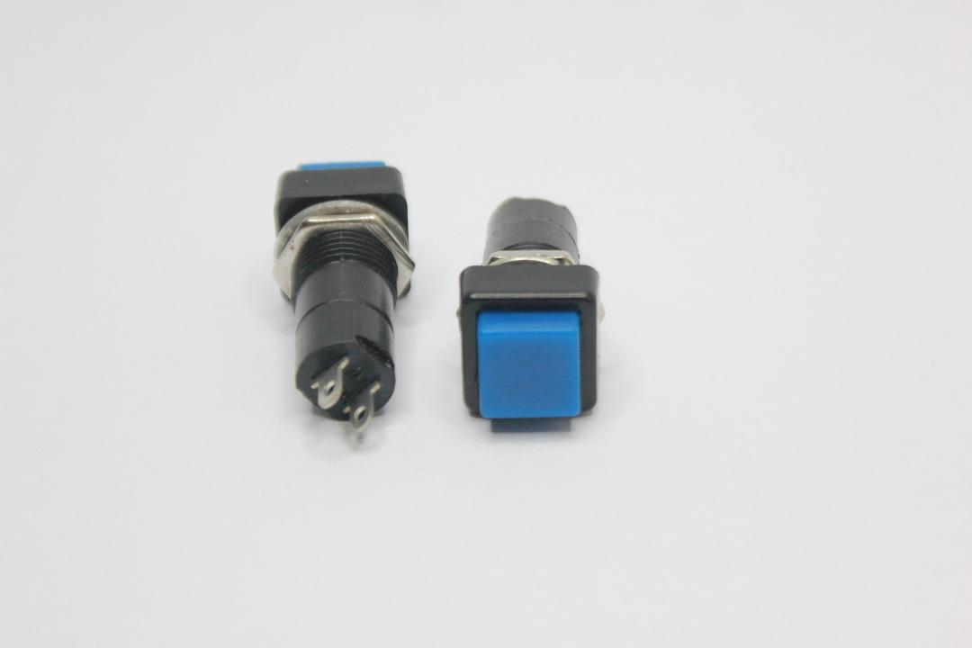 PUSH BUTTON SWITCH SQUARE, MOMENTARY OPERATION 2-PIN ON-OFF 10x30MM, 3A ...