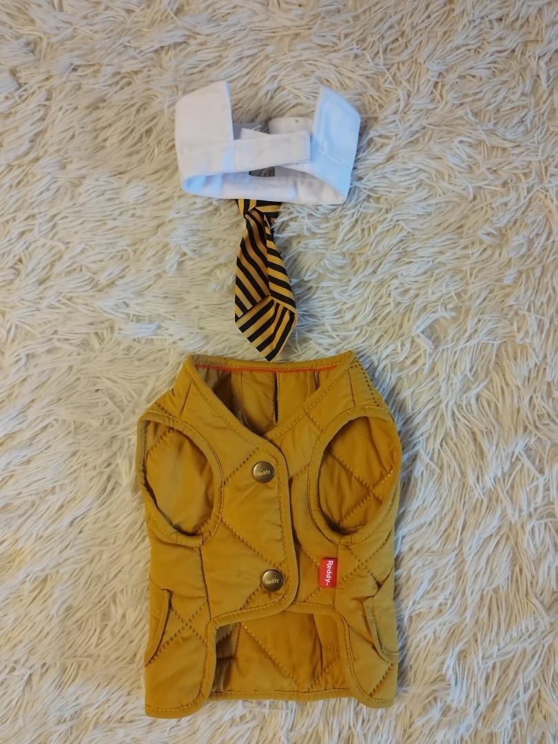 REDDY YELLOW COLORED "QUILTED BOMBER VEST" FOR DOGS, Pet Supplies