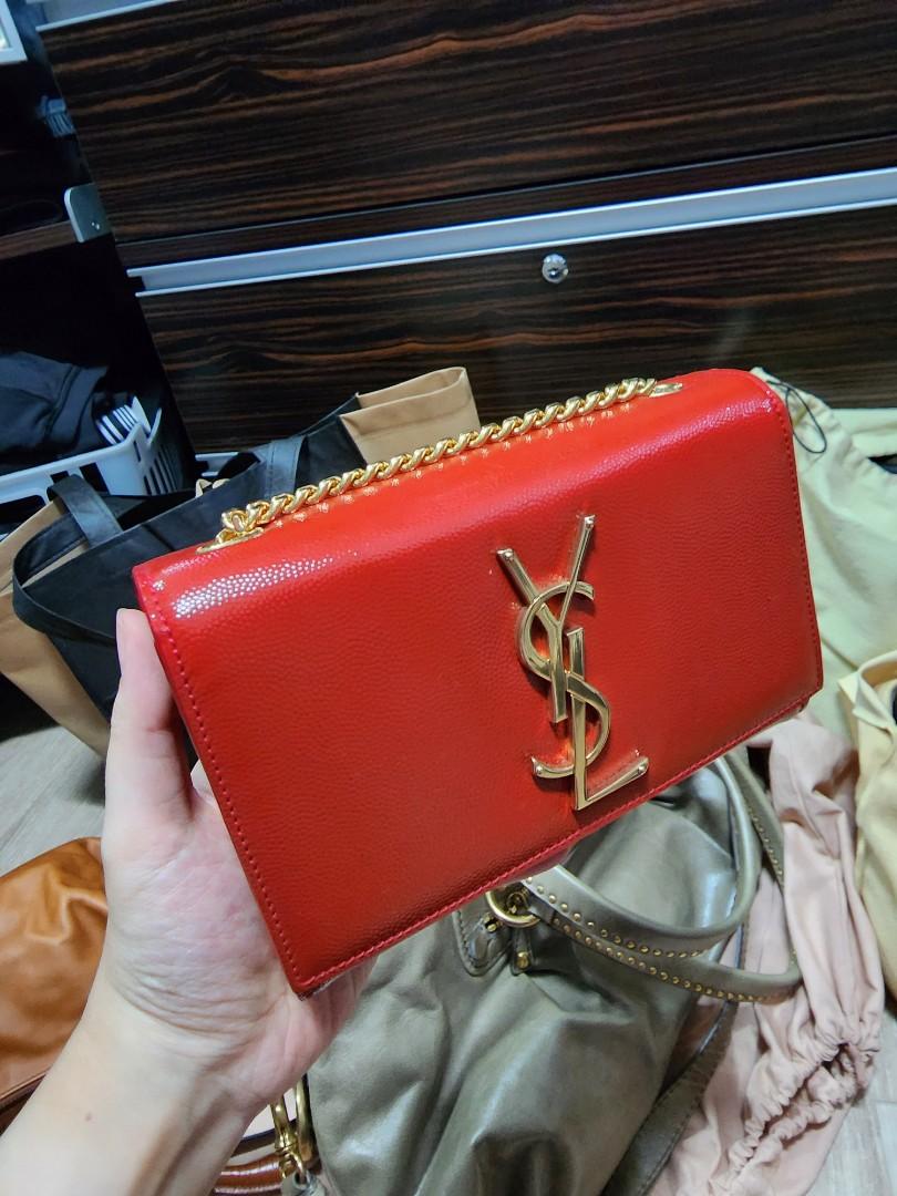 Ysl red deals bag gold chain