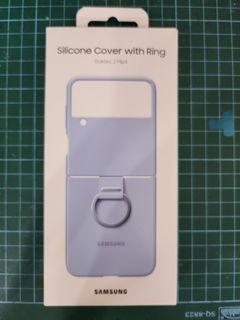 Samsung silicone silicon cover with ring z flip 4