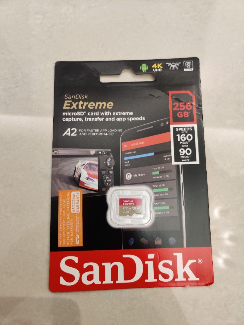 SanDisk Extreme A2 Micro SD Card 256GB, Mobile Phones & Gadgets, Mobile