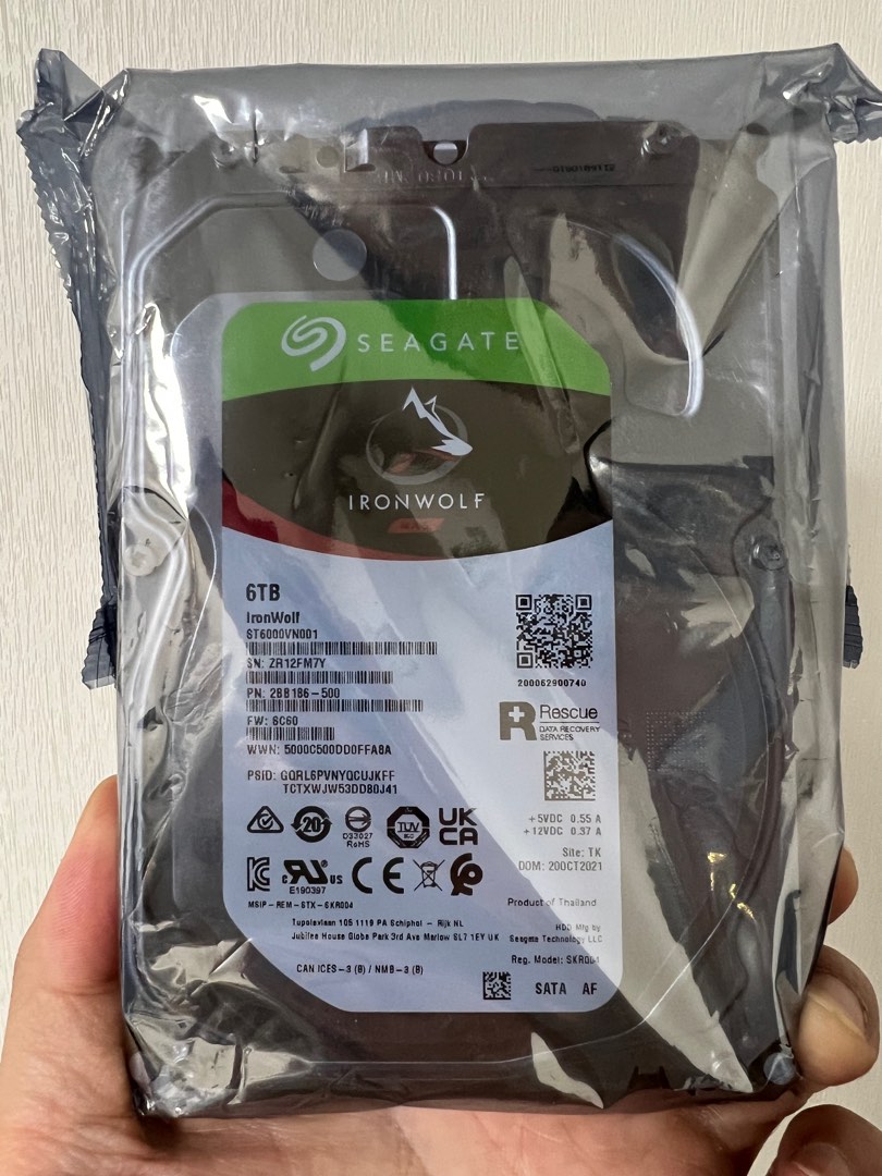 Seagate Ironwolf 6TB ST6000VN001 BRAND NEW, 電腦＆科技, 電腦周邊及