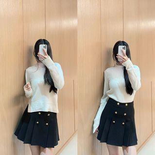 see by Chloe｜羊毛混紡｜品牌招牌設計 類似款💰1w5在售｜富家千金標配 有涵養又乖巧｜高貴蕾絲半高領 細節超美｜保暖面料
