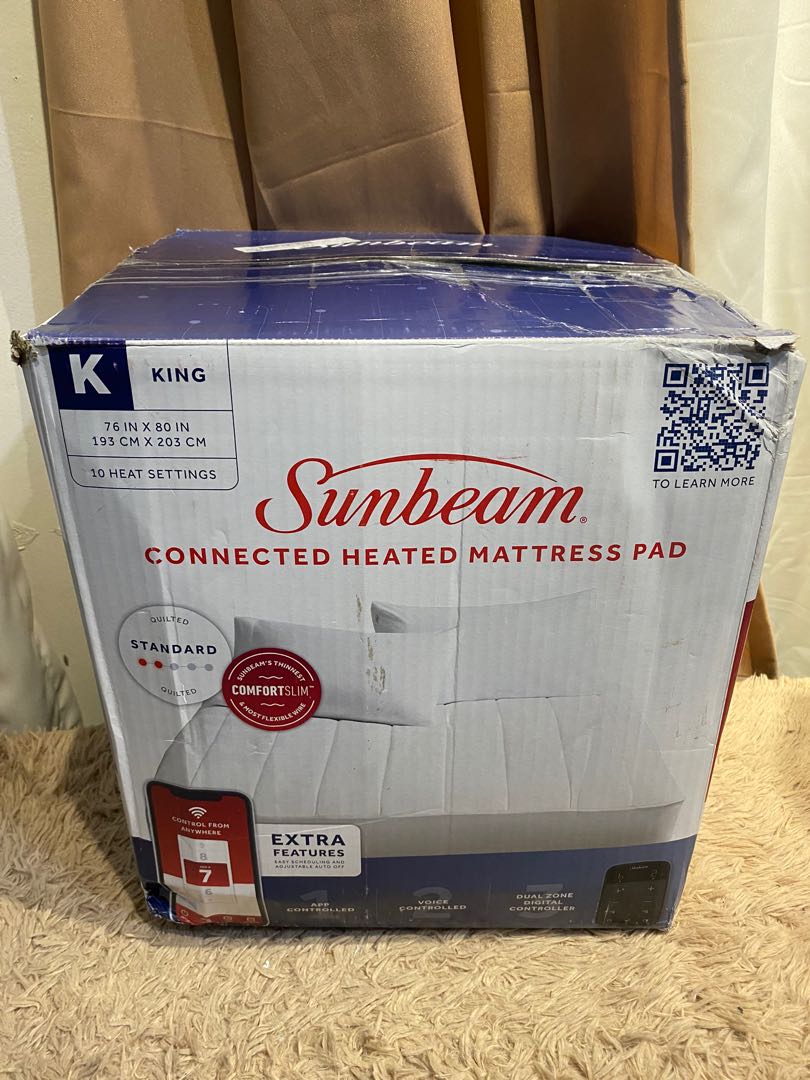 Sunbeam Heated Mattress Pad, Furniture & Home Living, Furniture, Bed