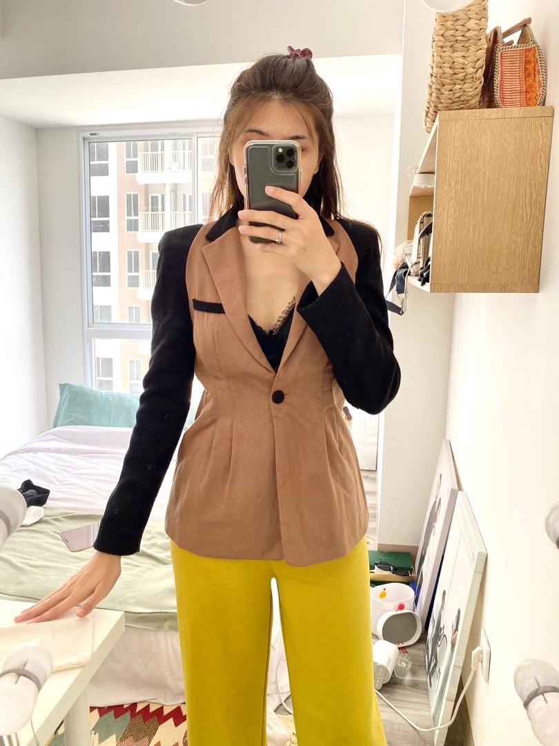 super-premium-two-tone-blazer-coksu-and-black-import-korea-brand-than