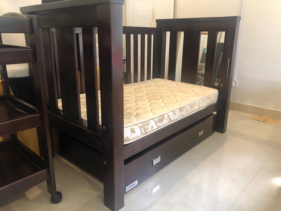 Tasman Eco 4 in 1 Baby Cot + Mattress + Furniture, Furniture & Home