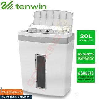 TENWIN Paper shredder, 80 sheets auto feeder paper cutter