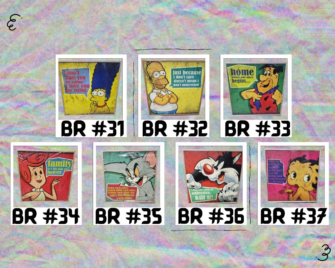 Simpsons / Flintstone / Tom / Sylvester / Betty Boop POP ART FRAMES ...