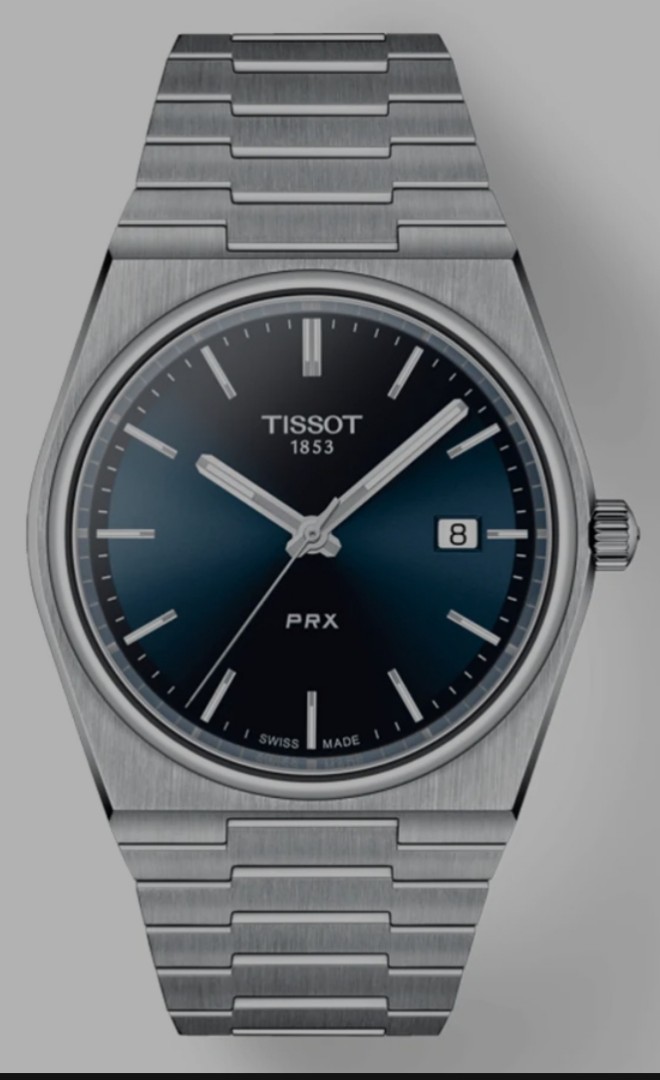 Tissot PRX Quartz Blue, Luxury, Watches on Carousell