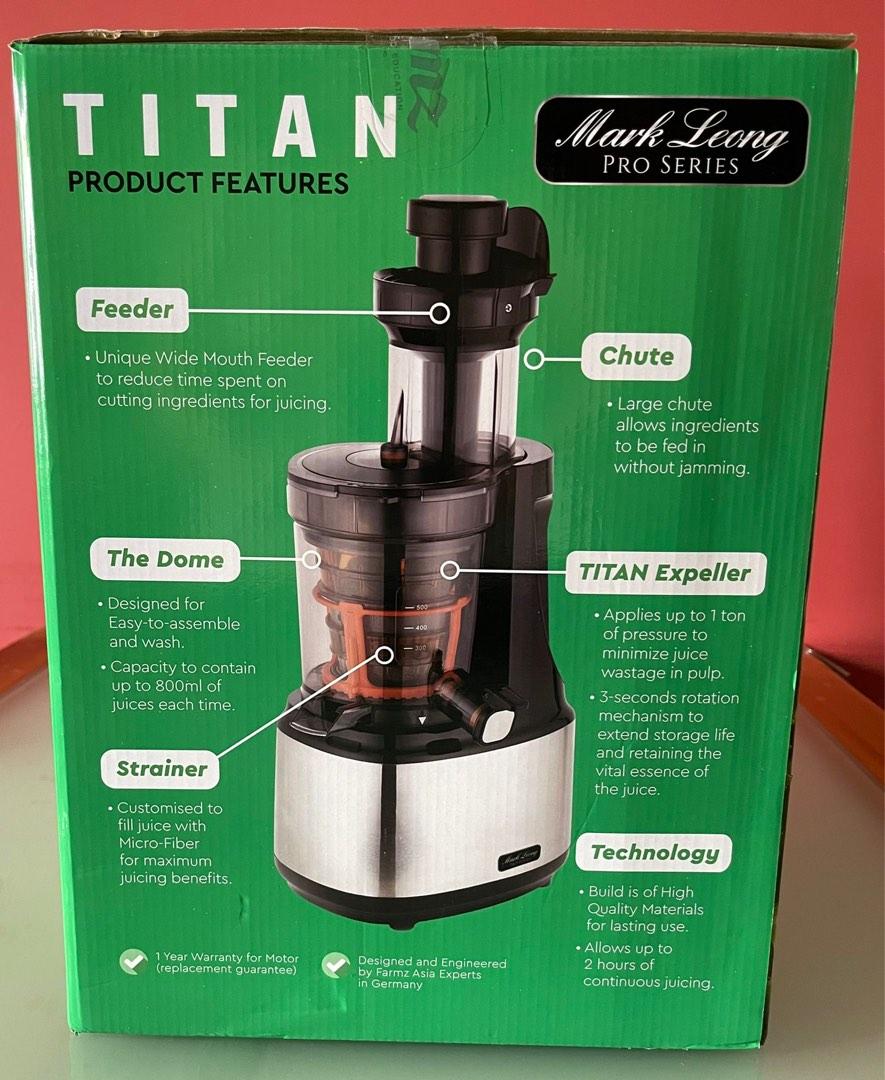 Titan Pro Cold Pressed Juicer, TV & Home Appliances, Kitchen Appliances