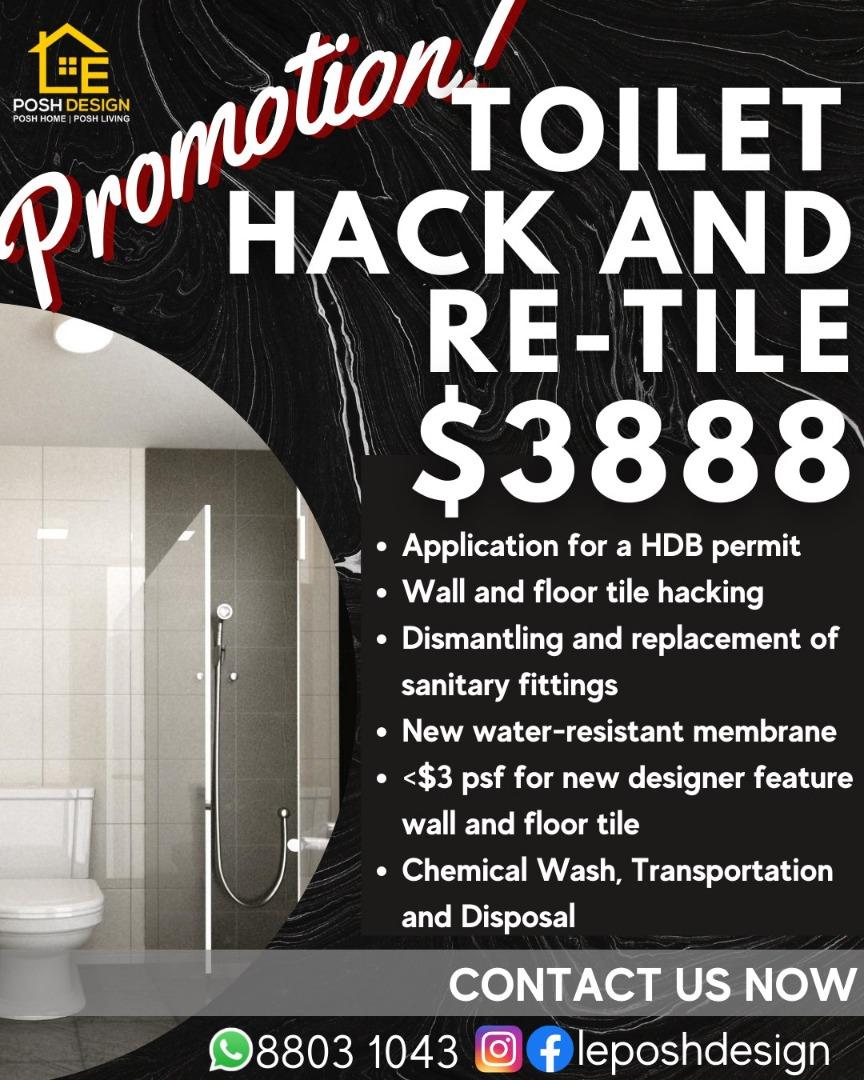 Toilet Overlay Wall and Floor | Hack and Re-tile | Promotion, Furniture ...